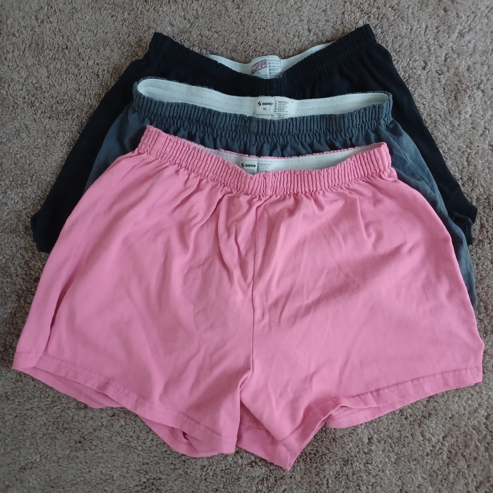 Soffe Women's Athletic Shorts - Pink, Black, Gray